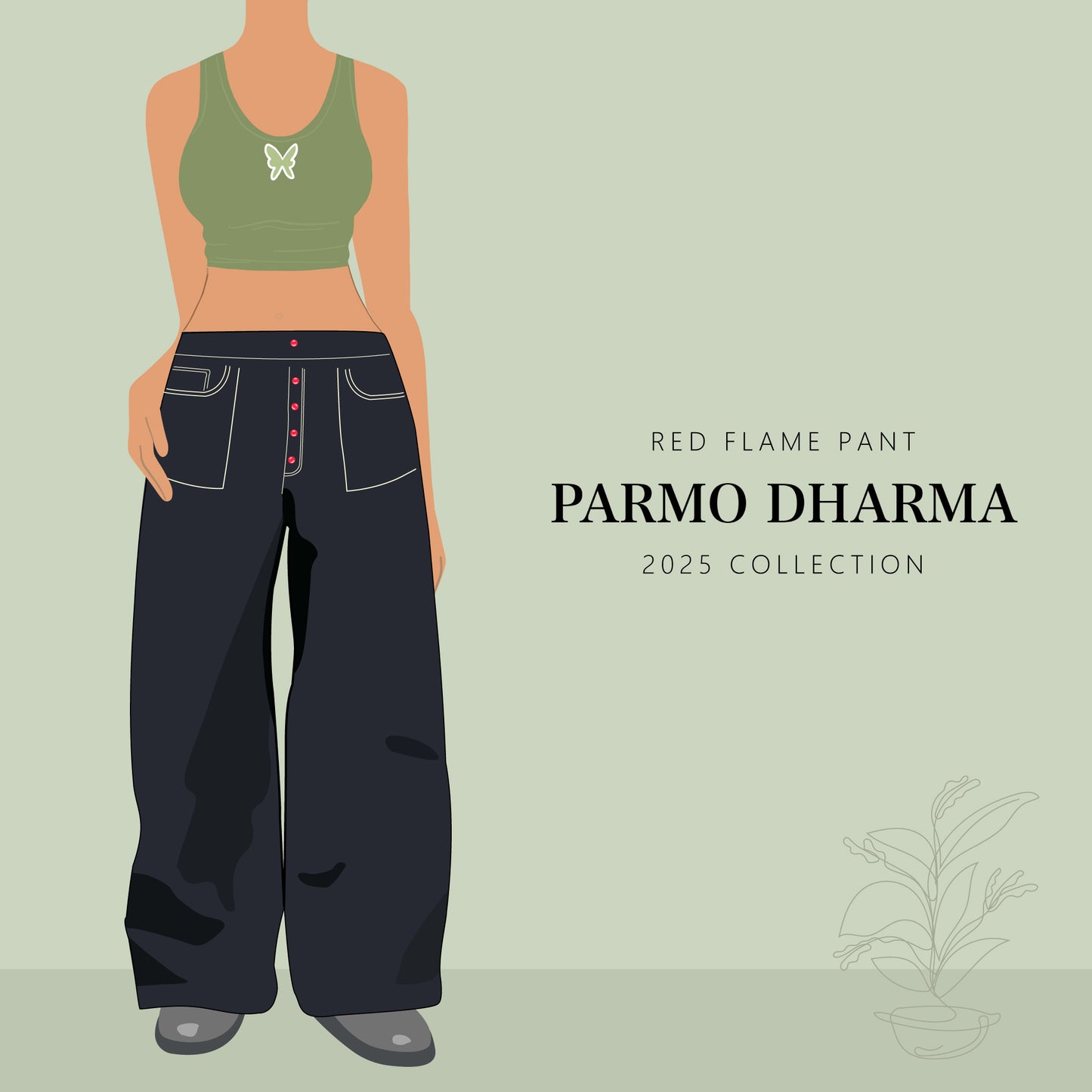Custom Red Flame Pants