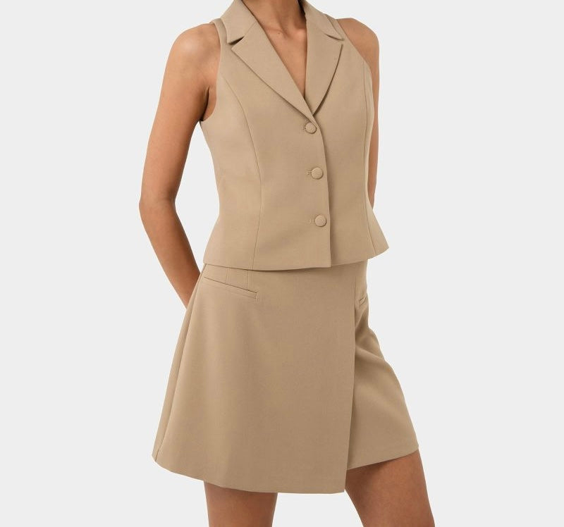 Tailored Vest Skirt Set
