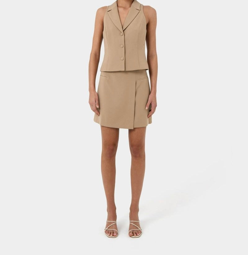 Tailored Vest Skirt Set
