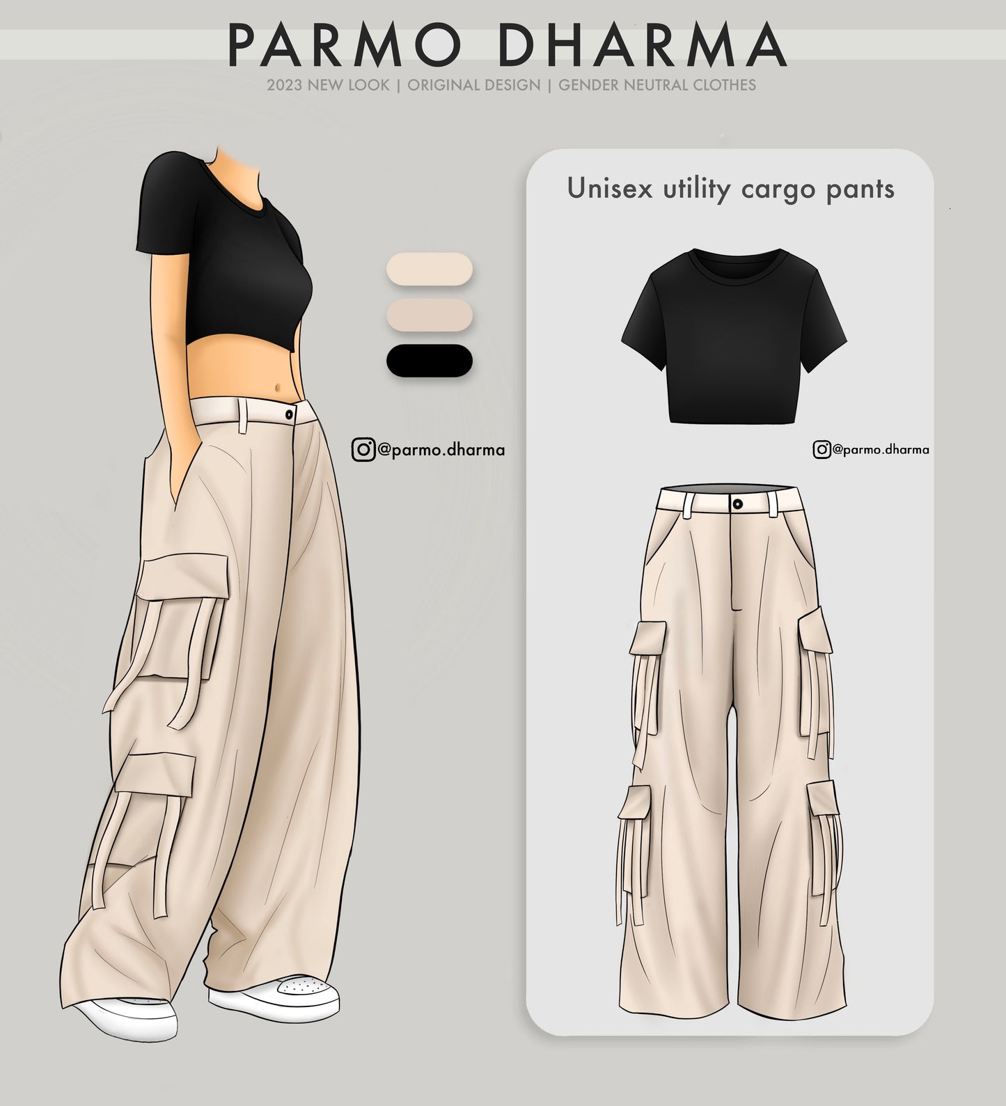 Custom Multi pocket unisex cargo pant