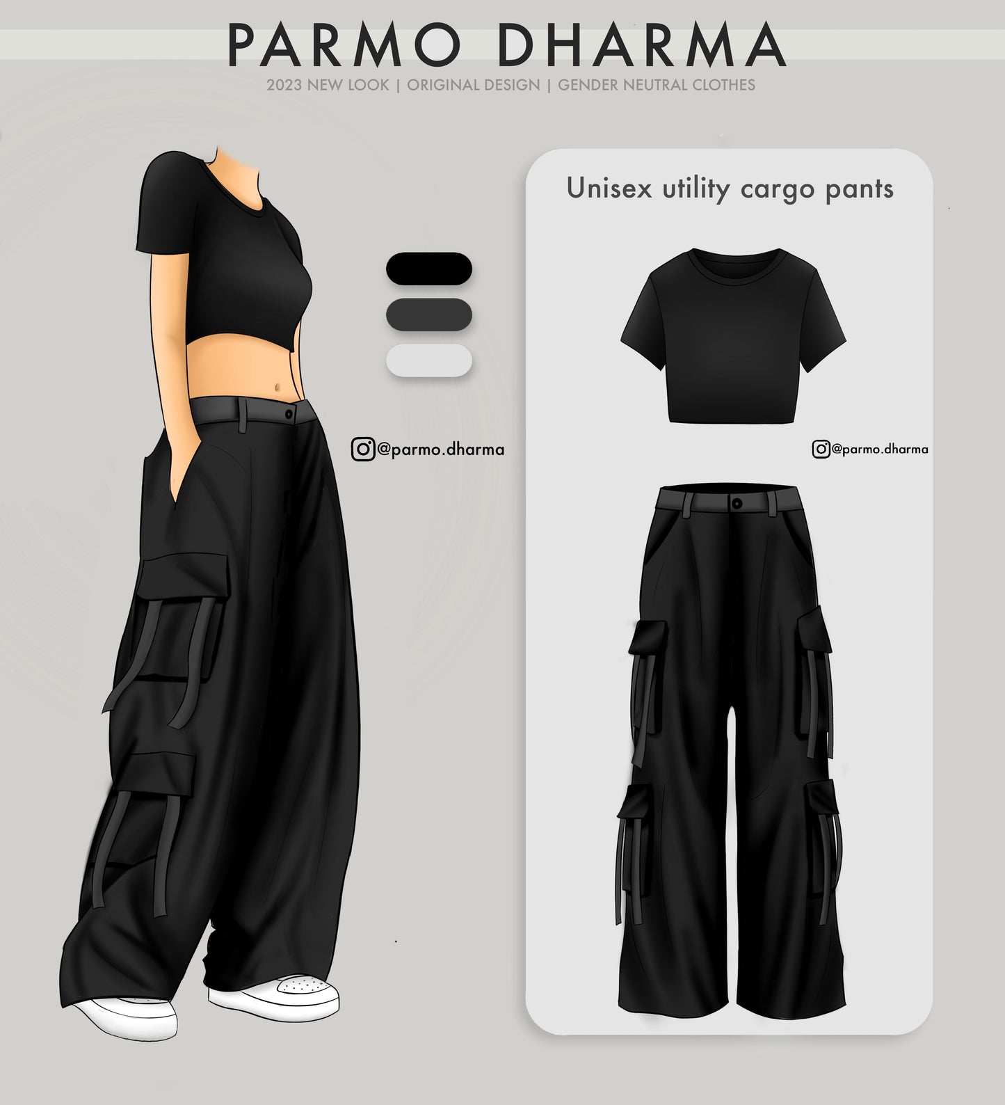 Custom Multi pocket unisex cargo pant