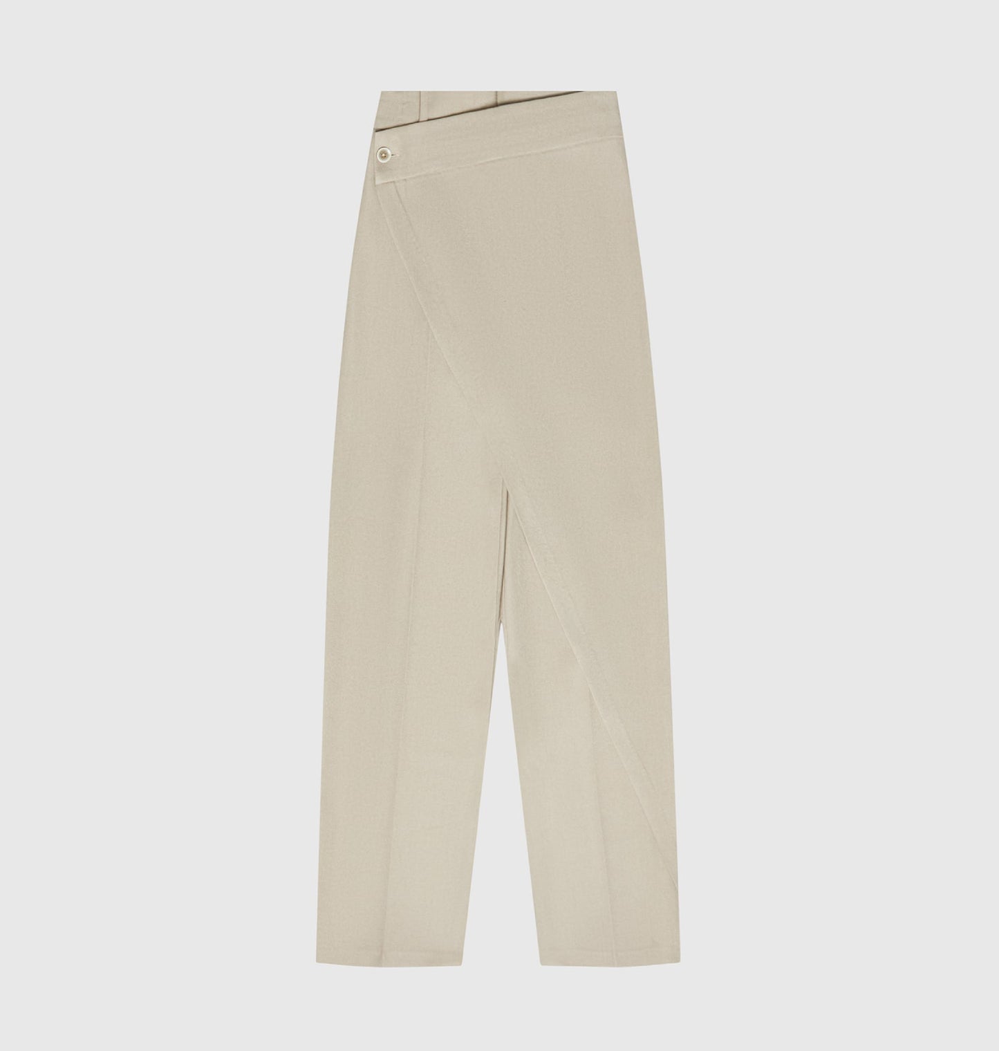 Wide leg wrap style tailored trousers.