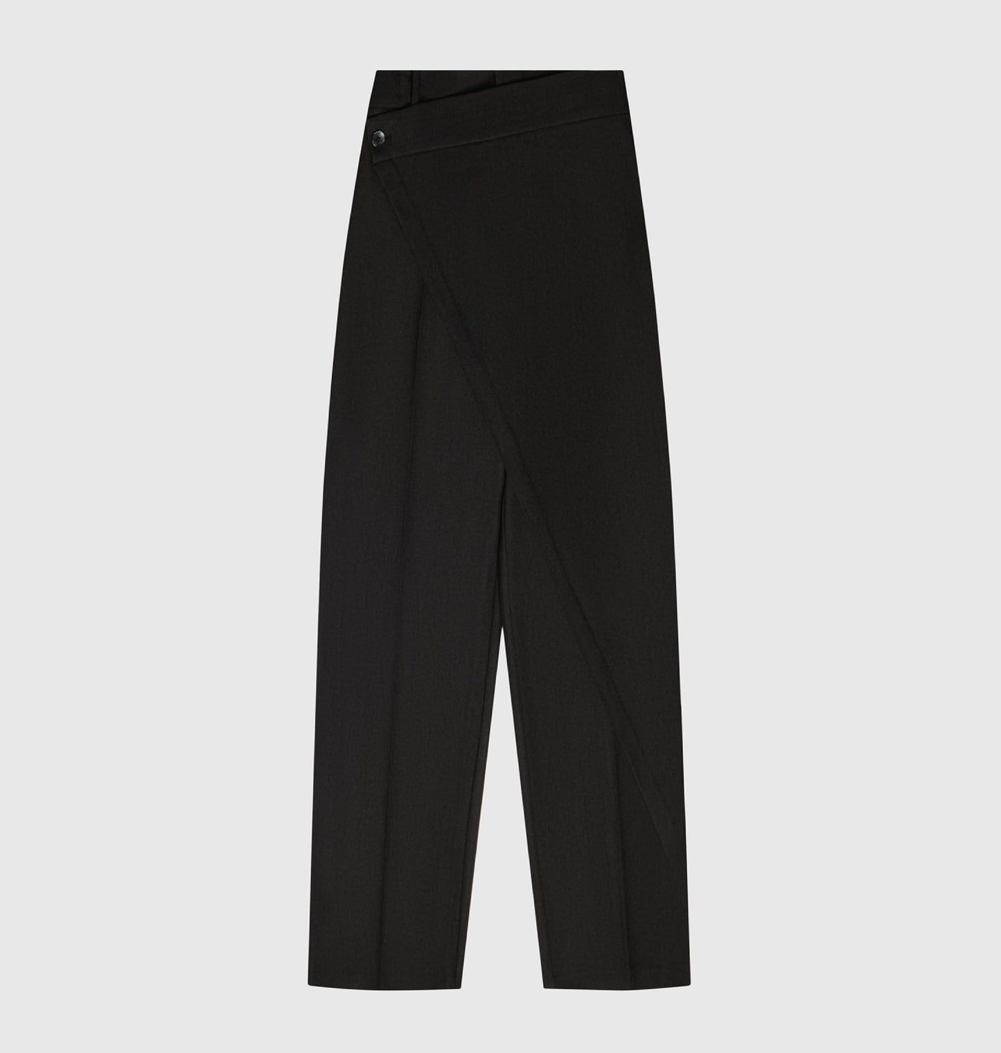 Wide leg wrap style tailored trousers.