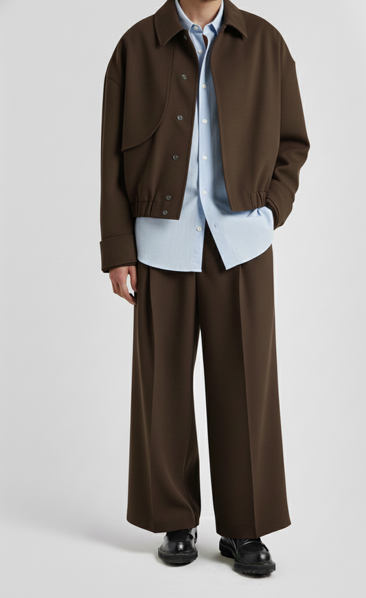 Mocha Shirt Jacket Set