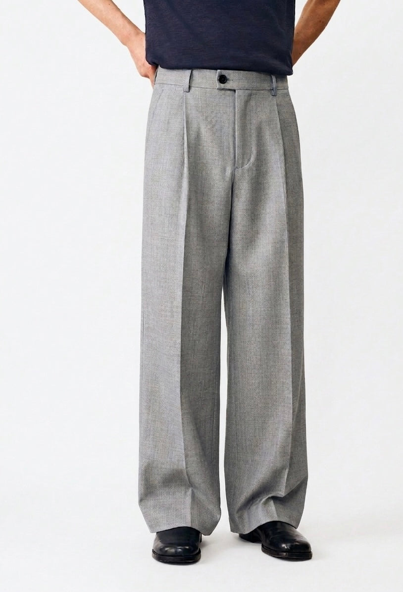 Tailored Selfwork linen textured Suitpants