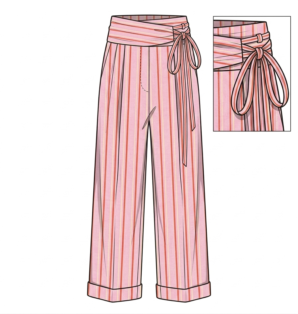 Linen strawberry Slush trousers