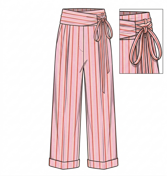 Linen strawberry Slush trousers