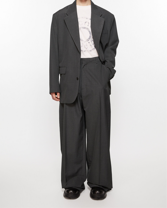 Unisex custom oversized Pinstripe two piece set