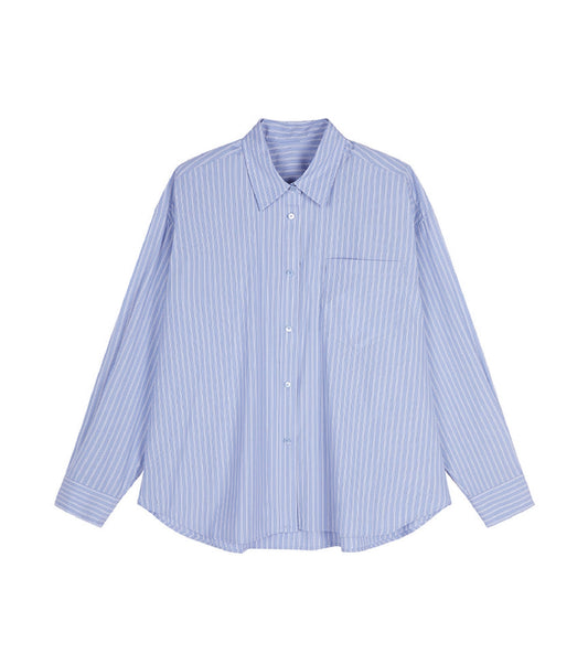 Pinstripe tailored unisex shirt