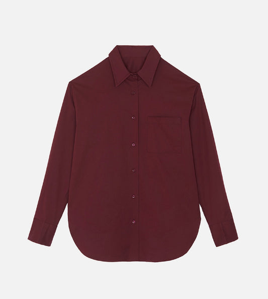 Tailored unisex shirt Curved hem