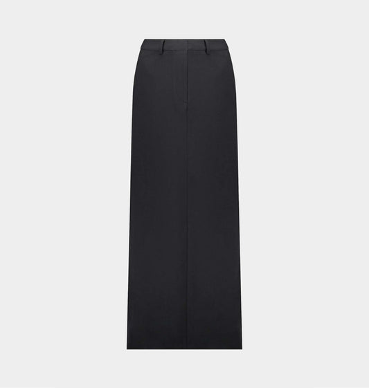 Tailored High back slit maxi skirt