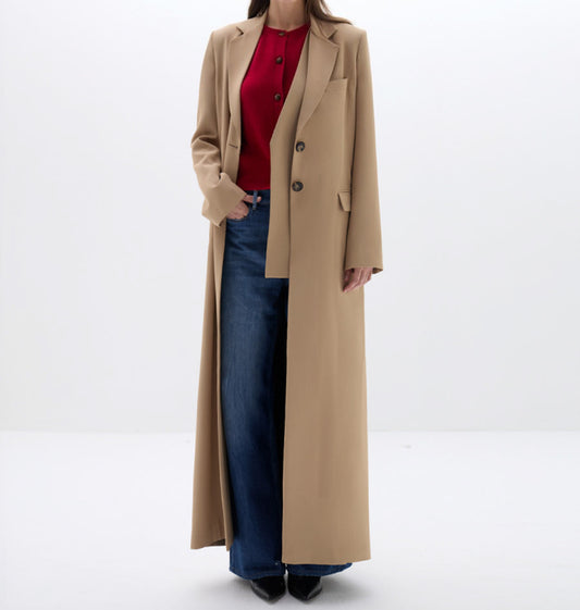 Unisex tailored kneeclassic overcoat.