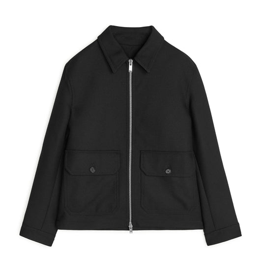 Unisex Two way zipper boxy jacket